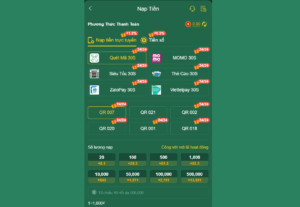 Nạp tiền EV88 bằng phương thức chuyển khoản ngân hàng quét mã QR