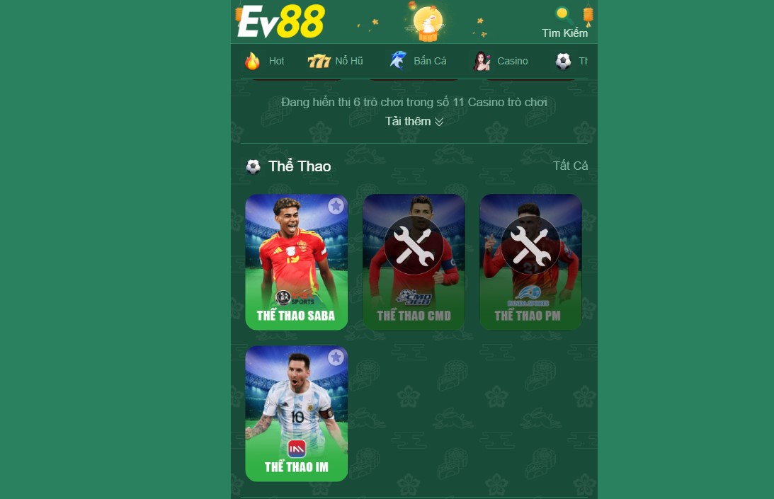 EV88 12 Đối tác cung cấp sảnh cá cược thể thao tại EV88