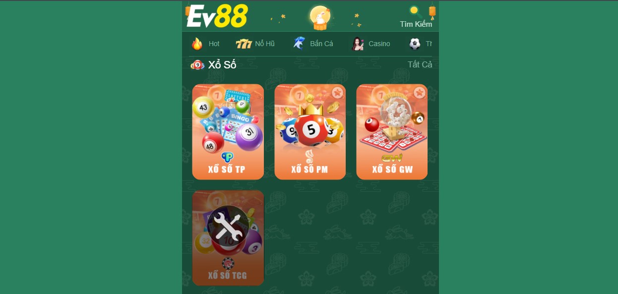 EV88 13 Xổ số TP, xổ số PM và xổ số GW có nhiều loại cược lô đề kết hợp xổ số truyền thống